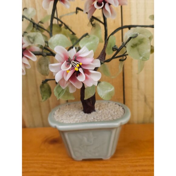 Vintge Chinese Art Glass Bonsai Tree - Picture 7 of 9